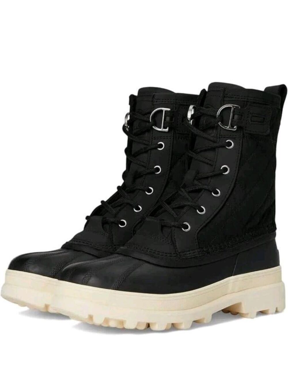 Size 8 Sorel Waterproof Winter Boots Black and White Rubber Sole Size 8